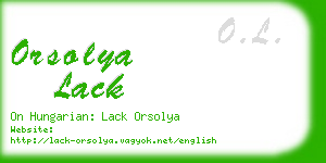 orsolya lack business card